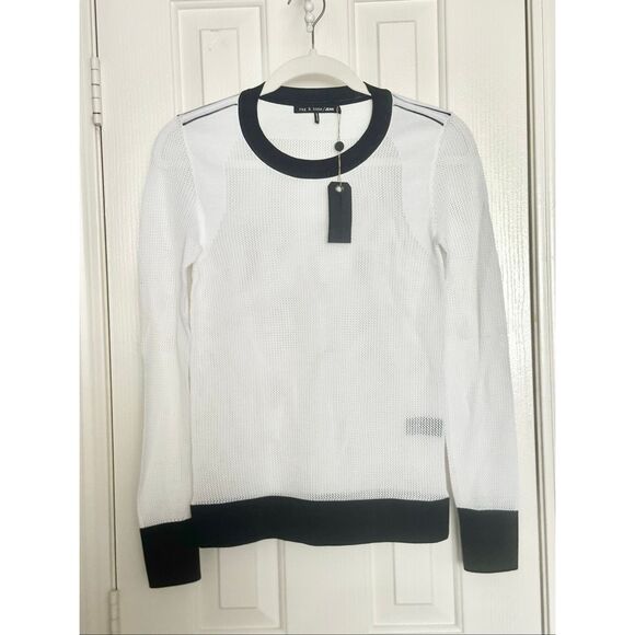 rag & bone / Jean Shea Long-sleeve Mesh Top size XXS - Picture 4 of 11